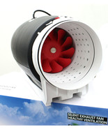 8&quot; Silent Inline Duct Fan Ventilation Hydroponics Exhaust Meeting Room O... - £97.84 GBP