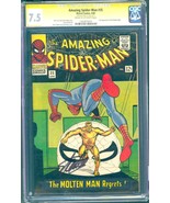 Amazing Spider-Man #35 (1966) CGC 7.5 -- Stan Lee signed (SS); 2nd Molte... - $925.29