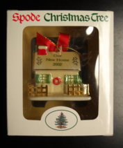 Spode Christmas Ornament 2002 Our New Home Porcelain Gold Picket Fence Boxed - £7.18 GBP