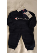 Champion Infant 3 Months Boys 2 Pcs Set Dark Blue Longsleeve Sweatshirt ... - $14.99