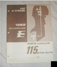 1969 Evinrude Parts List Catalog 115 Star Flite - £8.53 GBP