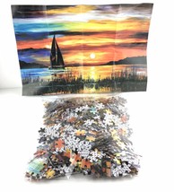 Sunset Sail ABCD Dual-Sided Jigsaw Puzzle 20 x 36 in. 1000 Pieces - £9.06 GBP