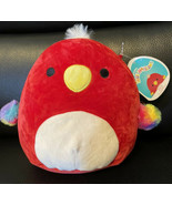 NEW W/TAGS Kellytoy SQUISHMALLOWS 7.5” PACO THE RED PARROT Plush 2019 - £19.80 GBP