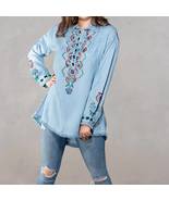 Charlie Floral Embroidered Tencel Shirt - £62.30 GBP+