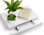 White Floating Shelf With Storage, Floating Shelf For Office, 16&quot; Wall S... - £40.04 GBP