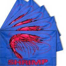 Moon 3x5 3x5 Wholesale Set 5 Pack Advertising Shrimp Blue Business 5 Flags Flag  - £23.82 GBP