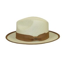 Men's Bruno Capelo Genuine Straw Hat Snap Brim Fedora PANAMA PM591 Ivory image 4