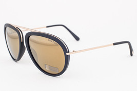 Tom Ford STACY 452 02G Matte Black / Gold Mirrored Sunglasses TF452 02G ... - $236.55
