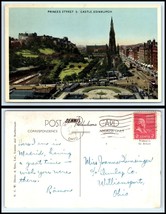 UK / SCOTLAND Postcard - Edinburgh, Princes Street &amp; Castle E5 - $3.22