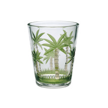 Set of Four Green Floral Acrylic Stemless Whiskey Glass - $3,225.98 MXN