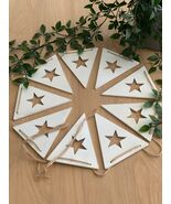 East of India Wood bunting-White flags 2 metres - $24.58