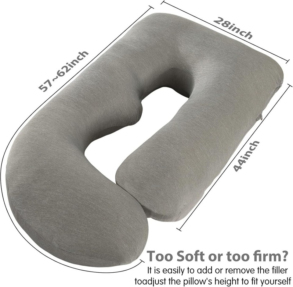 Luxurious U-Shaped Maternity Pillow with Cooling Fabric - Ideal Support for Moms Item image 5