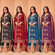 Hochzeit Salwar Kameez Georgette Anzug Party Mode Indische Stickerei XS-XXL - £40.06 GBP+