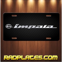 CHEVY IMPALA Inspired Art on SILVER and Black Aluminum Vanity license plate Tag - £15.85 GBP