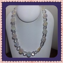 Avon Clear Glass Bead  Necklace17" Long New In Box 2013 - $15.00