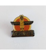 Vintage Washington Totem Pole Lapel Hat Pin - $11.46 CAD