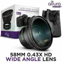 58MM 0.43x HD Wide Angle Lens for Canon Rebel T6i T6 T6S T5i T5 T4i T2i ... - $71.25