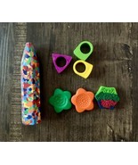 Confetti Crayon and Crayon Rings Lot of 7 pieces - $16.73 CAD