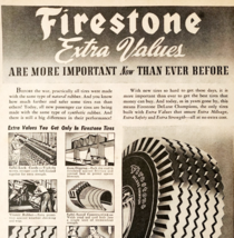 1944 Firestone Tires Advertisement WW2 Era Automobilia Deluxe Champion D... - $24.99