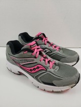 Saucony Cohesion 9 Women SZ 8.5 US Running Shoes Gray Pink And Black - £14.75 GBP