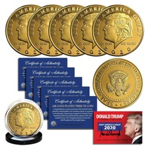 Donald Trump 2020 Keep America Great 24K Gold Clad Commerative Coin (Lot... - £26.50 GBP