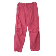 Moda International Rain Wind Casual Pants Womens size 12  Pink Cinch Ankle - £21.51 GBP