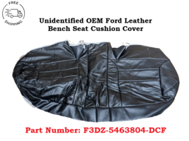 F3DZ-5463804-DCF Unidentified OEM Ford Black Leather Bench Seat - $147.51
