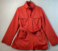 Michael Kors Coat Womens Size Small Red Cotton Long Sleeve Pockets Full Zip EUC - £27.76 GBP