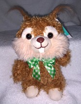Plush Whimsical Shaggy Squirrel wearing Bowtie 8&quot; Mini Plush NWT - £6.88 GBP