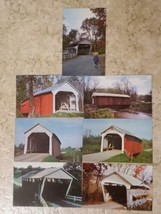 Vintage Lot Of 7 Postcards Covered Bridges Fairfield And Perry Counties ... - £6.95 GBP