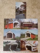 Vintage Lot Of 7 Postcards Covered Bridges Fairfield And Perry Counties ... - $3.95