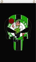 Boston Celtics Skull Flag 3X5Ft Polyester Banner USA Digital Printing - £12.35 GBP