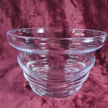 Simon Pearce Hand-Blown &#39;Bloomfield&#39; Signed Clear Art Glass Bowl, Discontinued M - £225.33 GBP