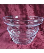 Simon Pearce Hand-Blown &#39;Bloomfield&#39; Signed Clear Art Glass Bowl, Discon... - $406.84 CAD