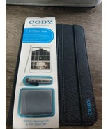 NEW COBY 7-8&quot; BLACK FAUX-LEATHER PROTECTIVE TABLET CASE. Includes stylus... - $20.30 CAD