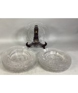 Set Of 11 Etched Cut Glass Luncheon Dessert Plates 9”D - €17,07 EUR