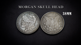 Morgan Skull Head Coin By Men Zi Magic - $11.87