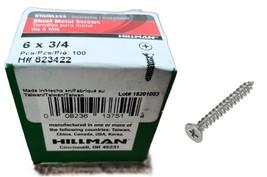 Sheet Metal Screws #6 x 3/4&#39;&#39;-In Stainless Steel (100-Pack/Box) - HILLMA... - $0.99