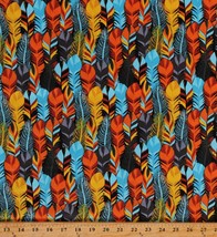 Cotton Feathers Southwestern Birds Cotton Fabric Print by the Yard D577.42 - £7.93 GBP
