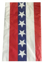 Stars Stripes July 4th Tablecloth Flannel Backed Vinyl 60 Rd Oblong Summer Beach - £14.35 GBP
