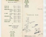The Erawan Hotel Terrace Bar Menu Bangkok Thailand  - £9.34 GBP