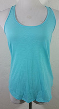 Arizona Jeans Womens Tank Top Small Blue Lace Racerback Scoop Neck Work Out - $7.99