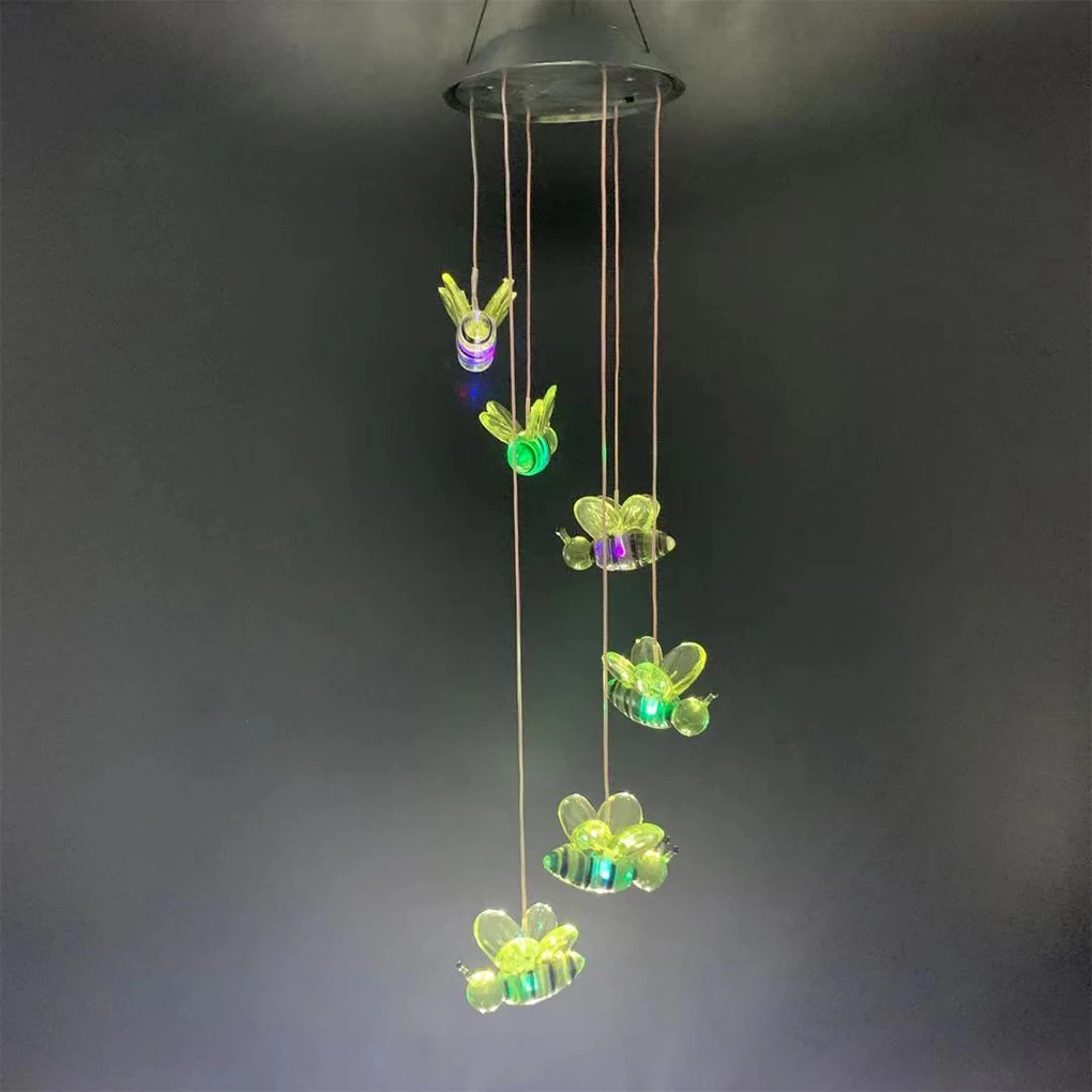 Solar LED Wind Chimes Lights Waterproof Hanging Light Color-Changing sca... - $193.73