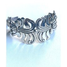 MASSIVE MEXICAN  HANDMADE 950 STERLING SILVER BRACELET, 81.4 GRAMS SKY - £189.72 GBP