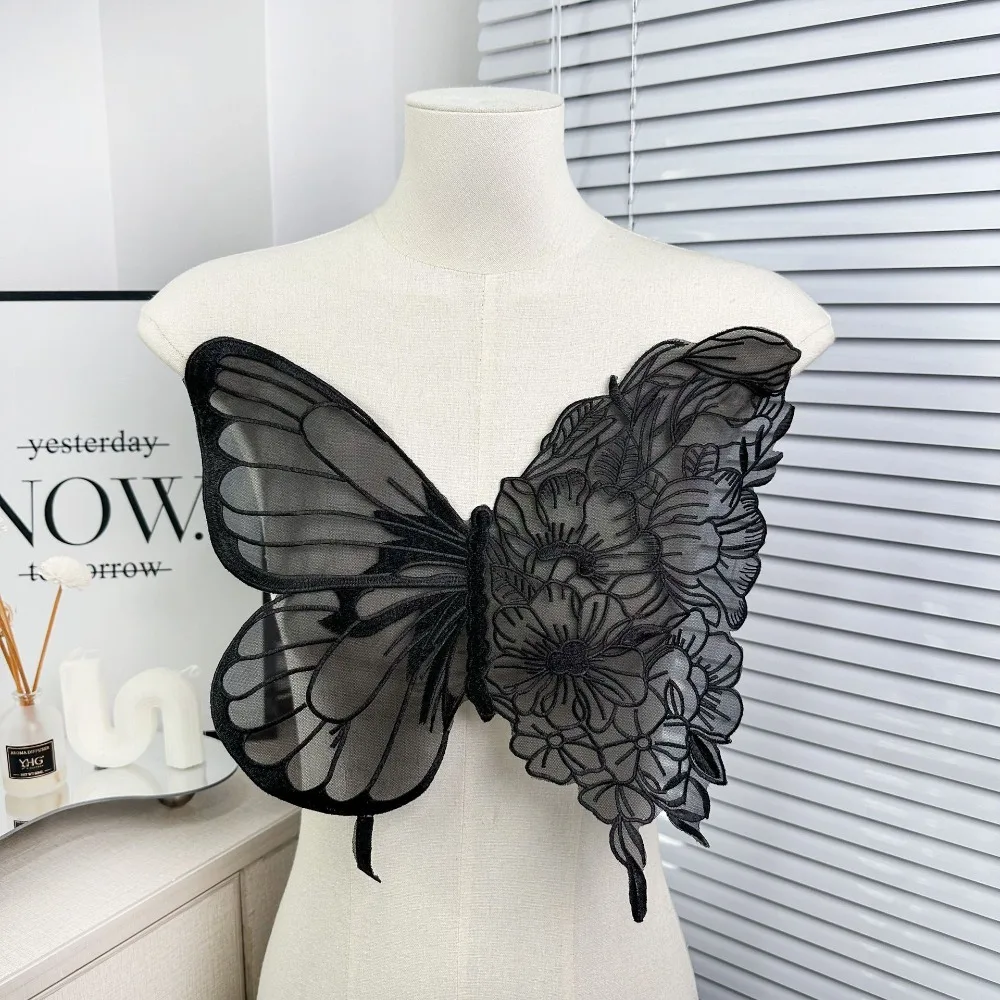 1PC Embroidered Fabric Lace Ribbon Applique Handmade DIY Bead Trim -D1 -... - €2,14 EUR