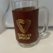 Vintage Ontario Place 8oz Beer Mug 250 ml Pleather Wrap - $24.74