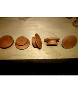 10 BRAND NEW UNFINISHED CHERRY 1 3/4&quot; ROUND WOOD CABINET KNOBS / PULLS KW - $258.54 MXN
