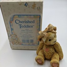 Vintage Cherished Teddies Resin Bear Figurine Karen Best Buddy 1991 #950432 - £7.79 GBP