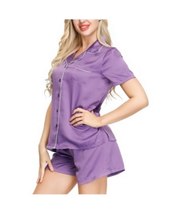Ink+Ivy Womens Short Sleeve Notch Collar Pajama Top and Short Set, Size Xs - £21.23 GBP