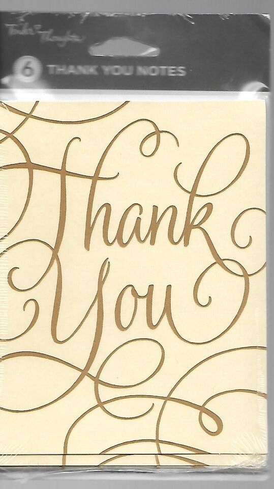 Tender Thoughts THANK YOU NOTES - Set of 6 with Envelopes - $2.65